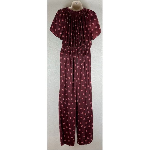 Hatch The Regina Jumpsuit Wine Camellia Floral Print, size Medium / 2 - Picture 5 of 12